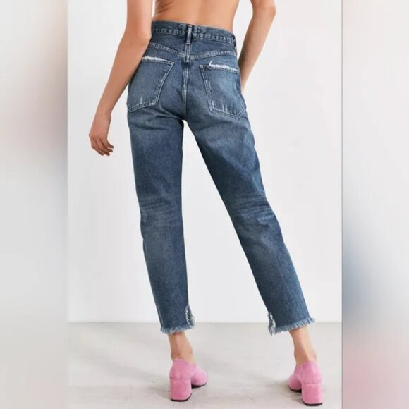 Agolde Jamie High Rise Straight Jeans in Lowdown Wash Size 24 - Picture 6 of 11